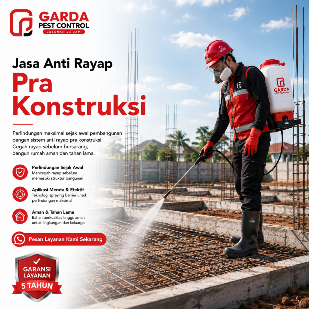 Jasa Anti Rayap Pra Konstruksi Perumahan di Garut