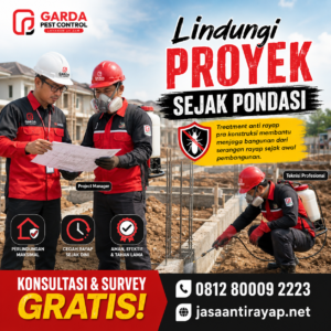 Jasa Anti Rayap di Garut Garansinya Hingga 5 Tahun