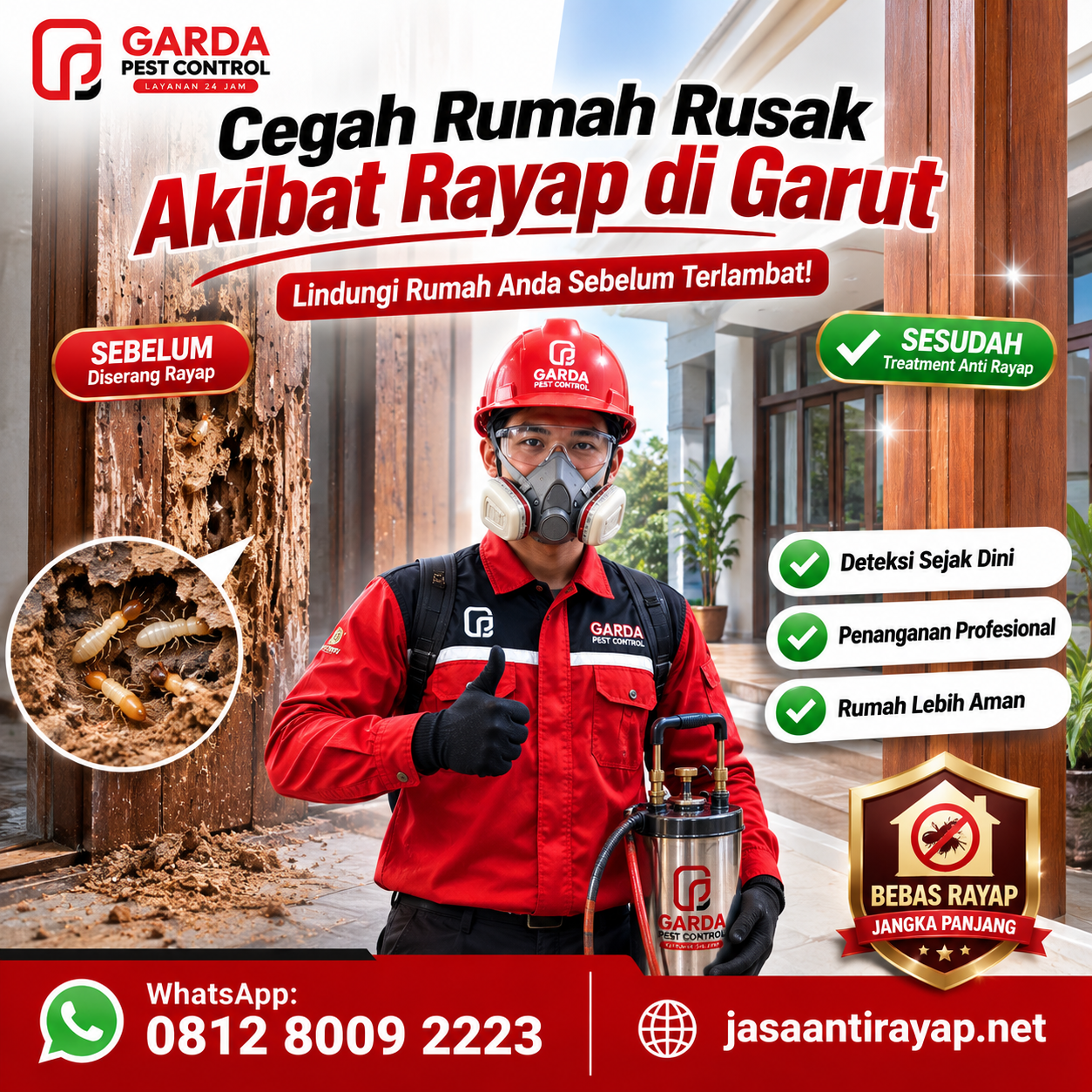 Biaya Jasa Anti Rayap di Garut per Meter dan Panduan Tarif Layanan