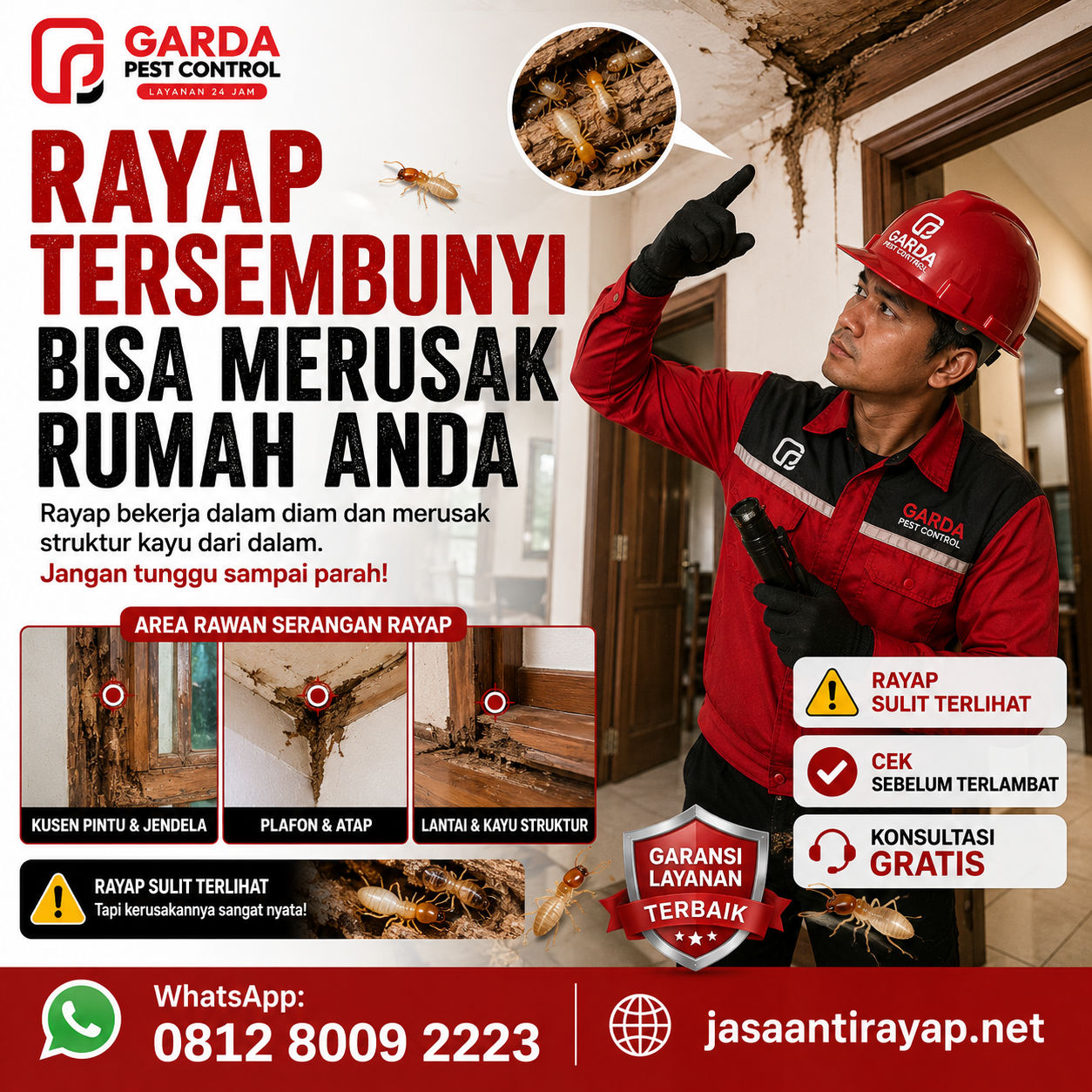 Harga Jasa Suntik Rayap di Garut dan Cara Menghitung Biayanya